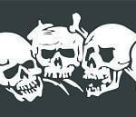 Skull Decal Sticker 06