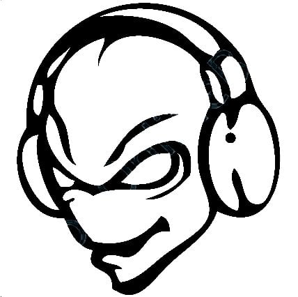 Alien Disc Jockey DJ Cartoon Decal