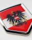 Austria Austrian Flag Crest Decal Car Chrome Emblem Sticker