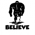 Believe Bigfoot Laptop Car Truck Vinyl Decal Window Sticker