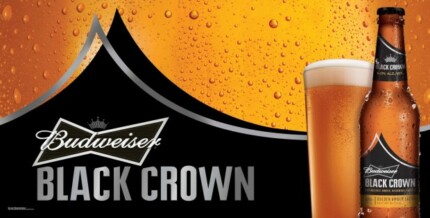 Budweiser Black Crown Logo with Bottle Sticker