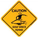 Caution Golf Discs Flying Stickers Disc Player Sticker
