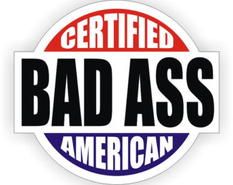 certified american BADASS sticker 2