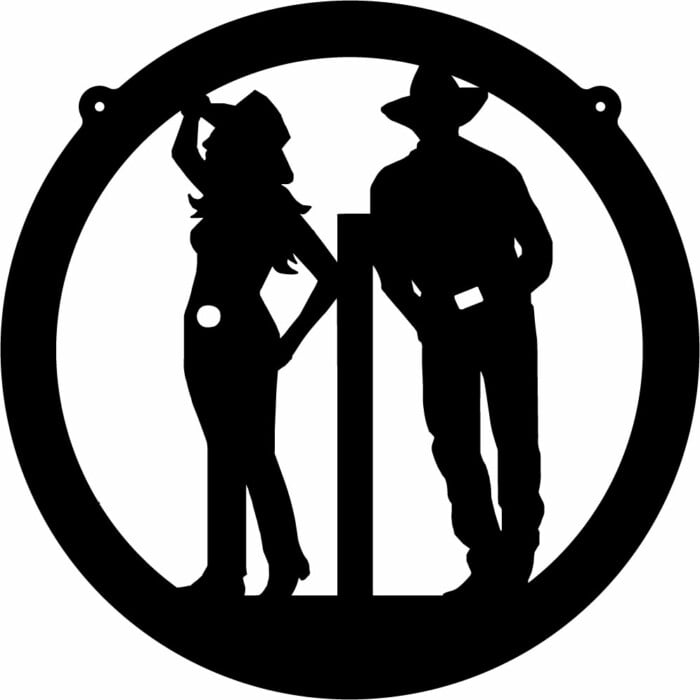 Cowboy and Cowgirl Decal 2