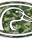 Duck Hunting Oval Decal 66 - Camo Green