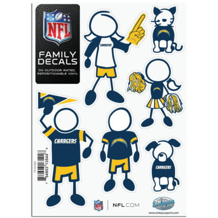 Chargers Stick Family Decal Pack