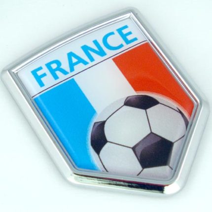 France Soccer 3D Adhesive Auto Emblem