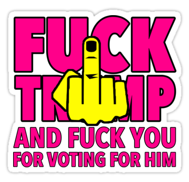 fuck trump and voters sticker