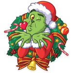 grinch stole christmas_cartoon sticker 2