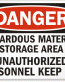 Hazardous Material Danger Sign 5