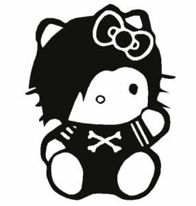 Kitty Emo Punk Decal
