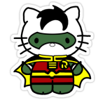 Kitty Kat Robin Vinyl Sticker