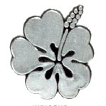 Hibiscus Flower Chrome Emblem