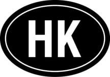 Hong Kong Oval Sticker