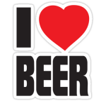 I LOVE Beer Sticker 2