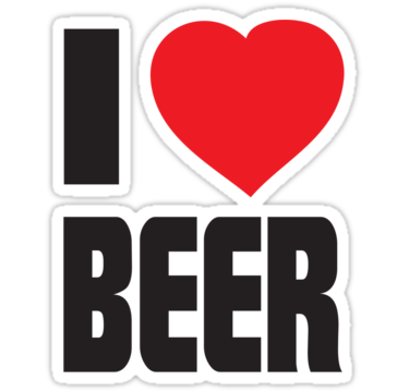 I LOVE Beer Sticker 2