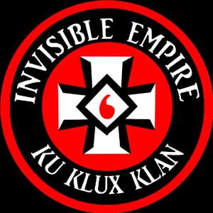 INVISIBLE EMPIRE KKK ROUND STICKER