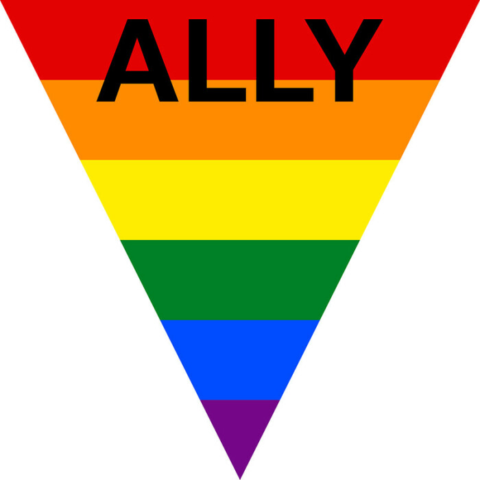 LGBT Ally Rainbow Triangle