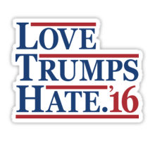 Love trumps hate 16 sticker