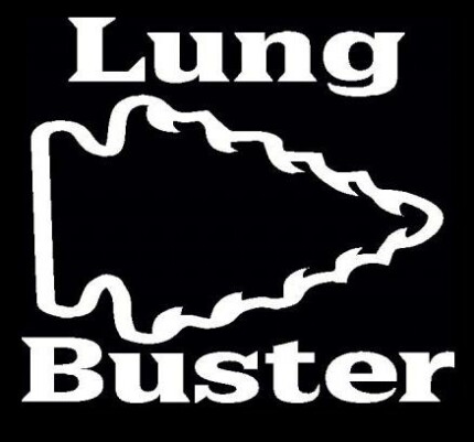 lung buster diecut arrowhead decal