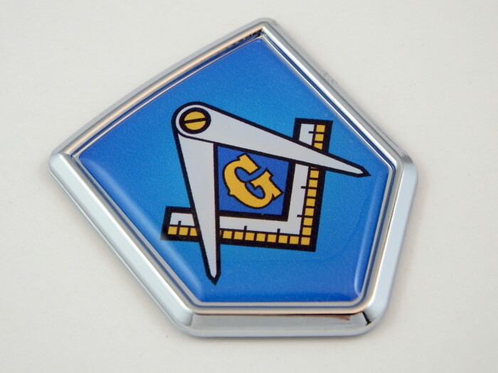 mason shield 3D Crest Chrome Emblem