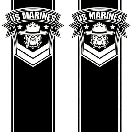 MILITARY USMC Bulldog Die Cut COMBO KIT