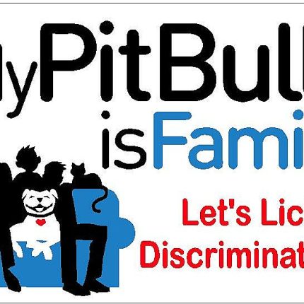 my pitbull is family sticker 1