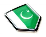Pakistan Pakistani Flag Crest Decal Car Chrome Emblem Sticker