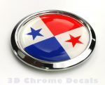 Panama Decal Flag Car Chrome Emblem Bumper Sticker 3D