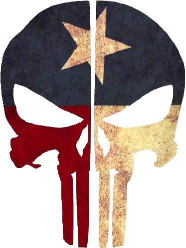 Punisher Texas flag Decal