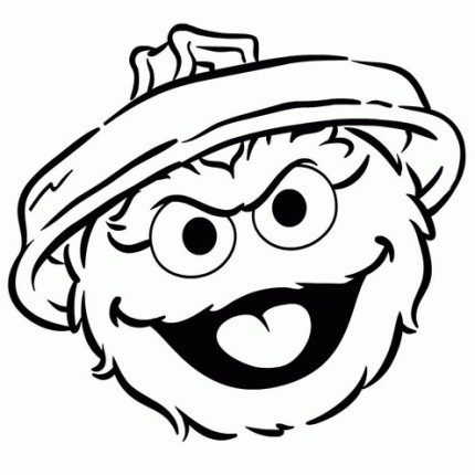 Sesame Street Muppet OSCAR SCRAM die cut Funny Cartoon Sticker