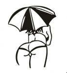 Sexy-Girl Ass-Car-stickers-Lady-Umbrella-xxx decal