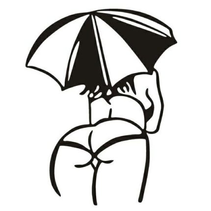 Sexy-Girl Ass-Car-stickers-Lady-Umbrella-xxx decal