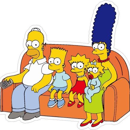 SIMPSON FAMILY ON COUCH STICKER