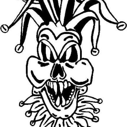 Skull Clown Die Cut Decal