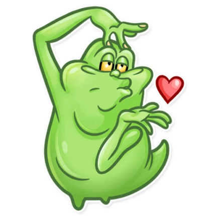 slimer ghost busters funny sticker 2