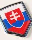 Slovakia Decal Flag Crest Car Chrome Emblem Sticker