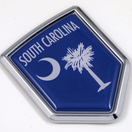 south corolina US state flag domed chrome emblem car badge decal
