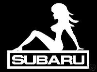 subaru sexy lady die cut decal