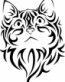 TRIBAL CAT DESIGN DIE CUT DECAL