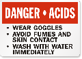 Wear Goggles Chemical Hazard Sign
