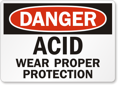 Acid Wear Protection Danger Sign 2