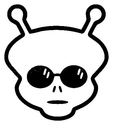 Alien Head Sticker NEW