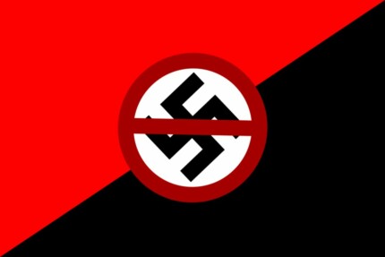 anarchist anti racist flag sticker