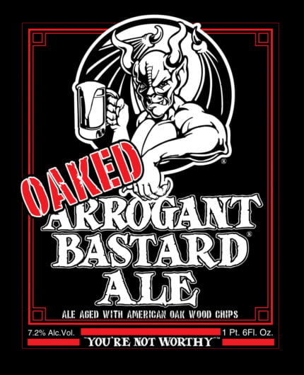 Arrogant Bastard Ale Oaked Label Sticker