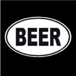 Beer Oval Decal