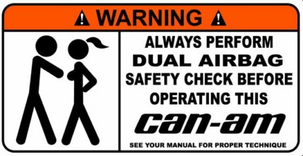 Can Am Funny Warning Sticker 3