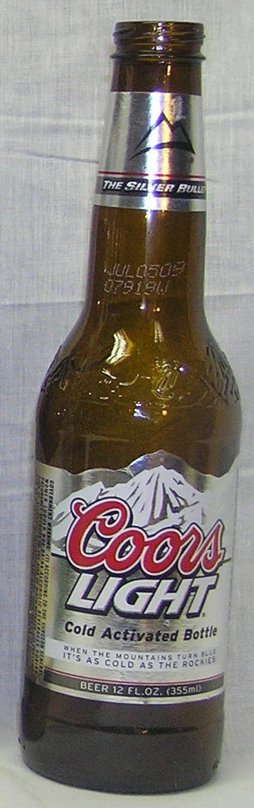 Coors Light Beer Bottle Decal