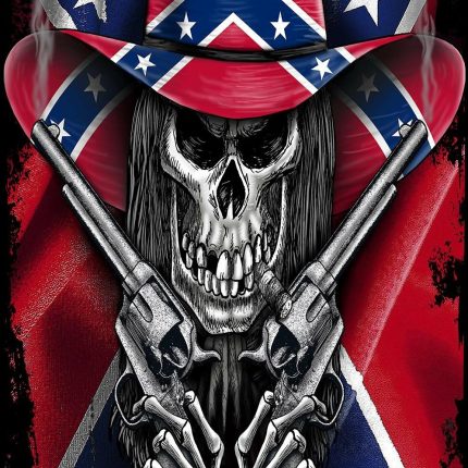 cowboy REBEL FLAG sticker