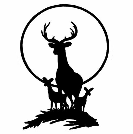 Deer with Babies Hunting Decal